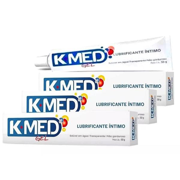 Imagem de Kit Gel Lubrificante Íntimo Neutro K-Med com 3 Unidades