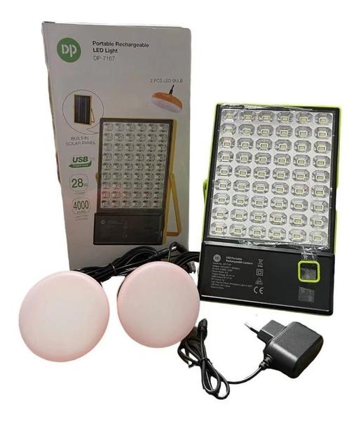 Imagem de Kit Gerador Energia Solar Luminária 54 Leds 28W 2 Lâmpadas