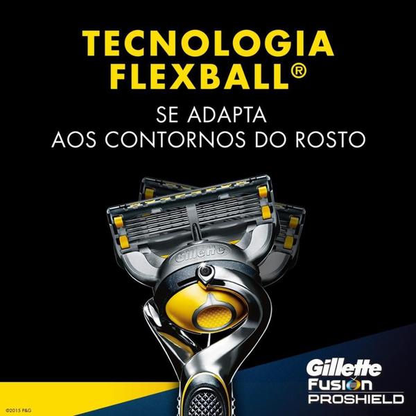 Imagem de Kit Gillete Fusion ProShield com 01 aparelho + 12 Cargas 