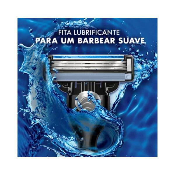 Imagem de Kit Gillette 1 Aparelho Mach3 Acqua Grip + 3 Refis Mach3