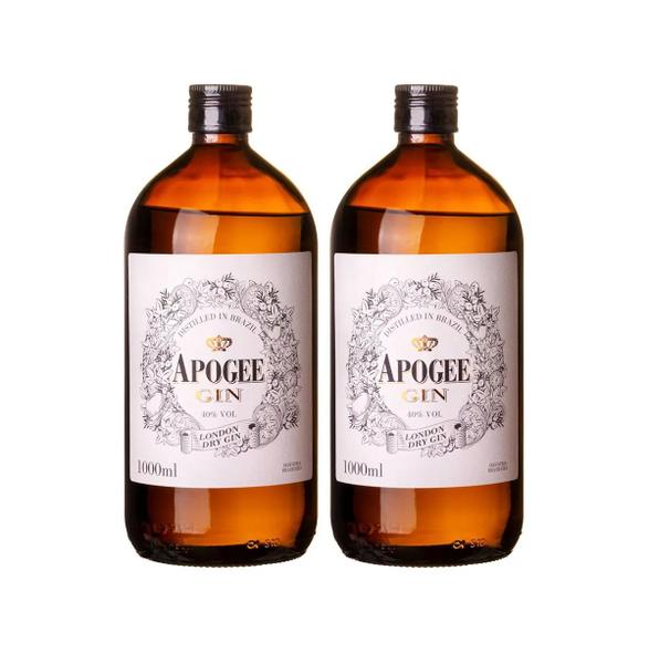 Imagem de Kit Gin Apogee Tradicional London Dry 1000ml 2 unidades