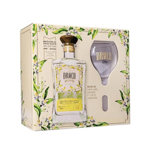 Imagem de Kit Gin Draco Néroli 750ml + Taça 600ml - Citrus Floral