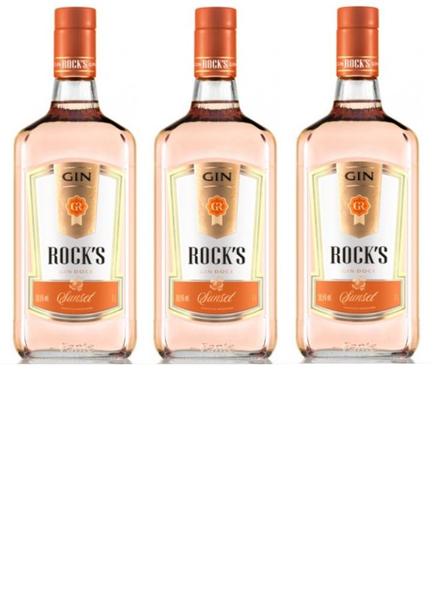 Imagem de Kit Gin Rock's Sunset 1000ml 3 unidades