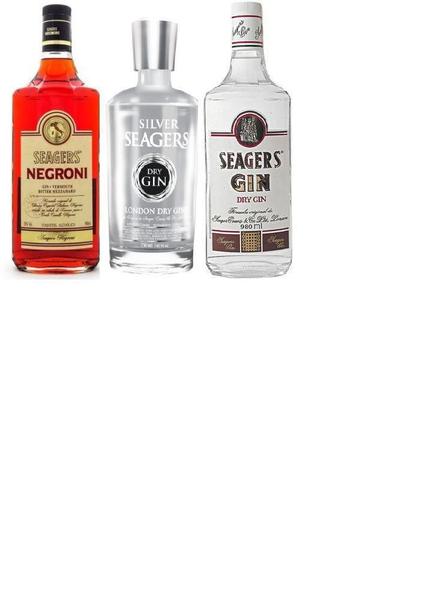 Imagem de Kit Gin Seagers Dry, Seagers Negroni e Silver Seagers