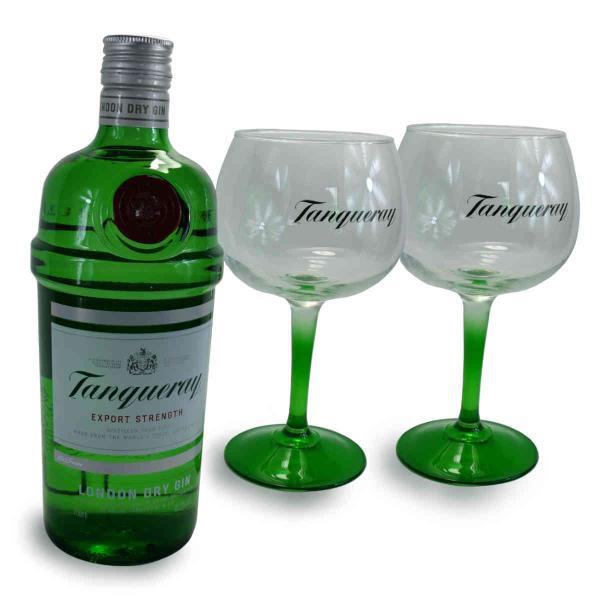 Imagem de Kit gin Tanqueray e 2 Taças de gin Tanqueray Original.