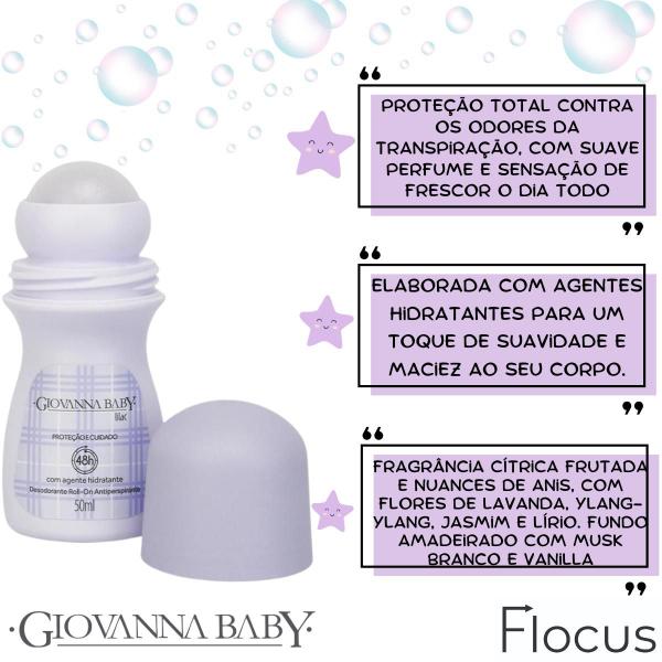 Imagem de Kit Giovanna Baby Lilac Roll-On Desodorante Antitranspirante  Loção Splash Colonia Rollon