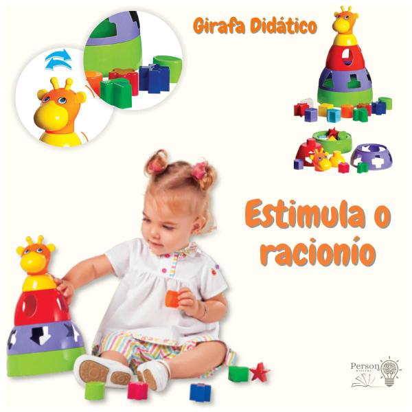 Imagem de Kit Girafa Empilhar Didático Bebê+2 Tatame Alfabeto Emborrachado