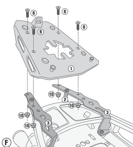 Imagem de Kit Givi Bau Obkn42A+Suporte Sra8400 Harley Pan America 1250