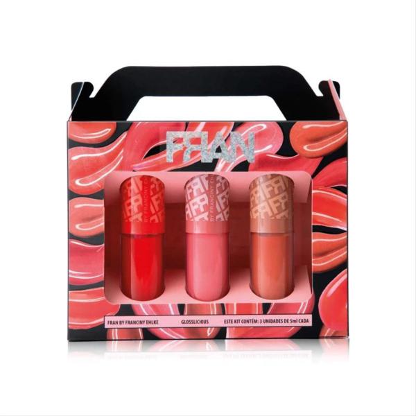 Kit Gloss - Franciny Ehlke - Glosslicious - Trio de Gloss - Fran by Franciny Ehlke Kit Gloss - Franciny Ehlke - Glosslicious - Trio de Gloss - Fran by Franciny Ehlke