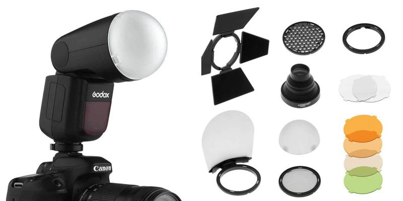 Kit Godox AK-R1 para Flash Cabeça Redonda "Round Head" V1, H200R e AD200 Imagem de Kit Godox AK-R1 para Flash Cabeça Redonda "Round Head" V1, H200R e AD200
