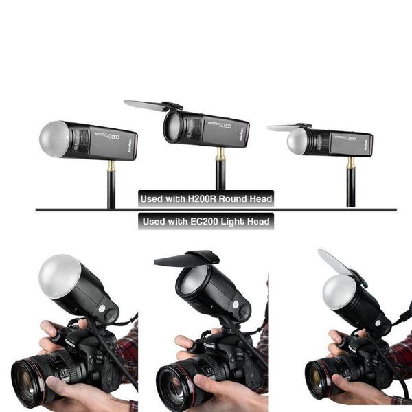 Kit Godox AK-R1 para Flash Cabeça Redonda "Round Head" V1, H200R e AD200 Imagem de Kit Godox AK-R1 para Flash Cabeça Redonda "Round Head" V1, H200R e AD200