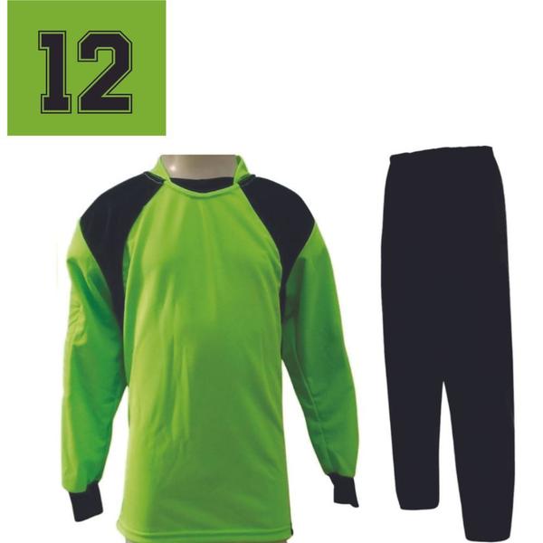 Imagem de Kit Goleiro Futebol Infantil Camisa e Calça com Numero 12 