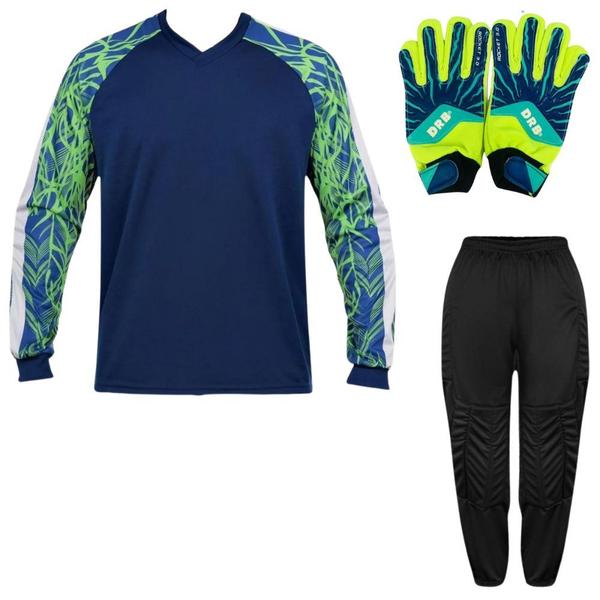 Imagem de Kit Goleiro Infantil Camisa Napoli + Calça TRB + Luva DRB