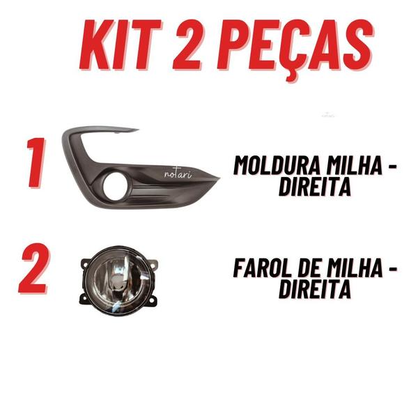 Imagem de Kit Grade Moldura E Farol De Milha Ford Ka 2019 2020 2021 