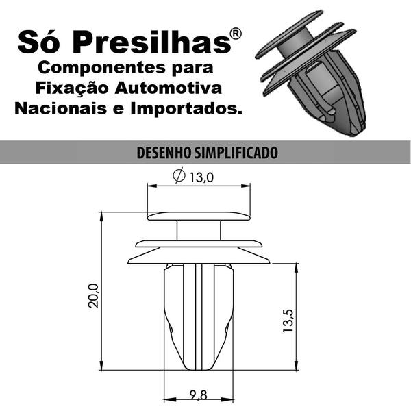 Imagem de Kit Grampos Presilhas Forro Porta Hilux e SW4 2005 2006 2007 2008 2009 2010 2011 2012 2013 2014 2015