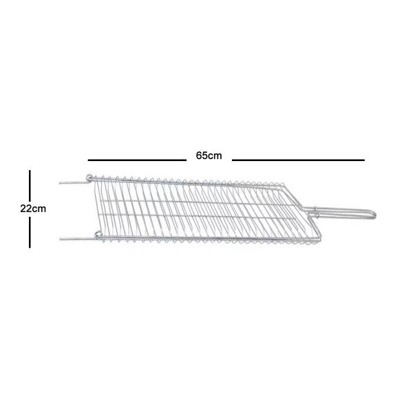 Imagem de Kit Grelha 2un espetos duplo e 2un simples inox 65cm