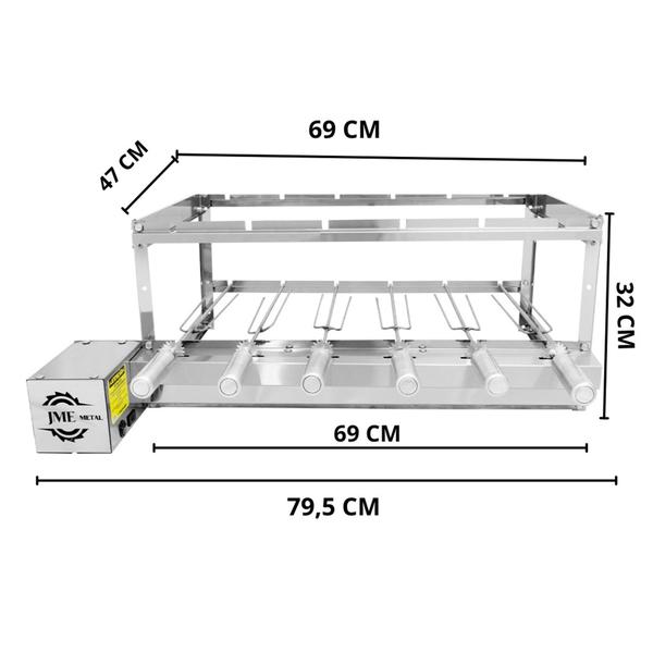 Imagem de Kit Grill 5 espetos para Churrasqueiras Grill 100 INOX Bivolt