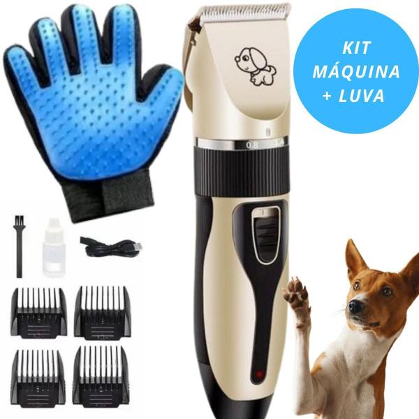 Imagem de Kit Grooming: Máquina Tosa, Lixa, Alicate E Luva Praticidade