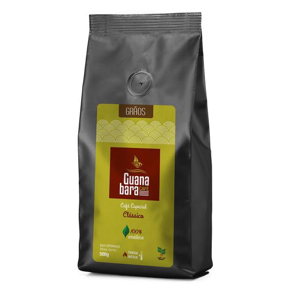 Kit Guanabara Café Especial Clássico Gourmet - Grãos Selecionados Leve 10 pacotes de 500g pague 9 - 100% Arábica - Grãos Imagem de Kit Guanabara Café Especial Clássico Gourmet - Grãos Selecionados Leve 10 pacotes de 500g pague 9 - 100% Arábica - Grãos
