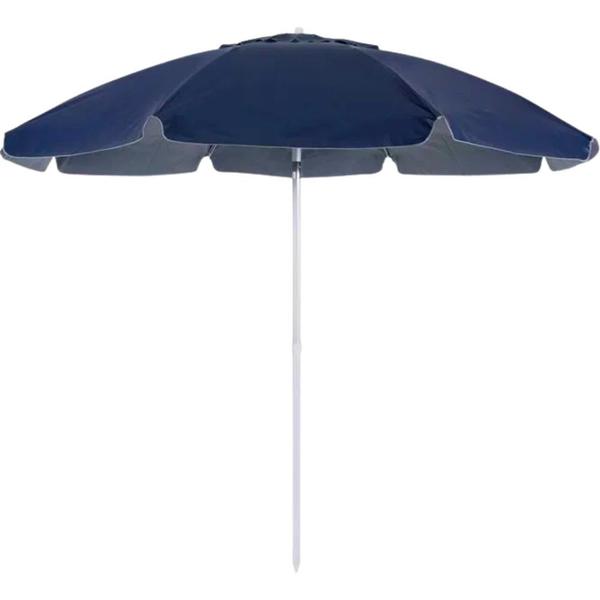 Kit Guarda Sol Praia Articulado 2 M Azul + Base Branca 18 Kg Bel Imagem de Kit Guarda Sol Praia Articulado 2 M Azul + Base Branca 18 Kg Bel