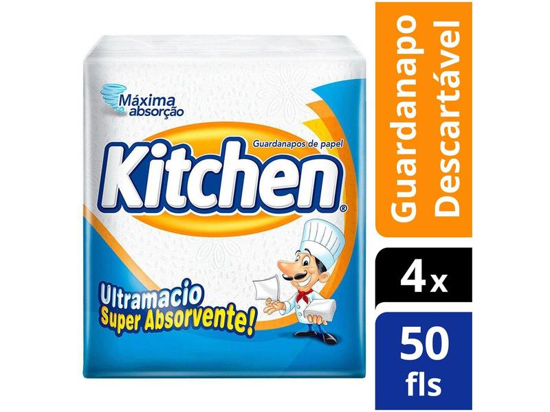 Imagem de Kit Guardanapo Folha Simples Kitchen