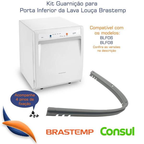 Imagem de Kit Guarnição Porta Inferior Lava Louça Brastemp W10621640 / W10405828