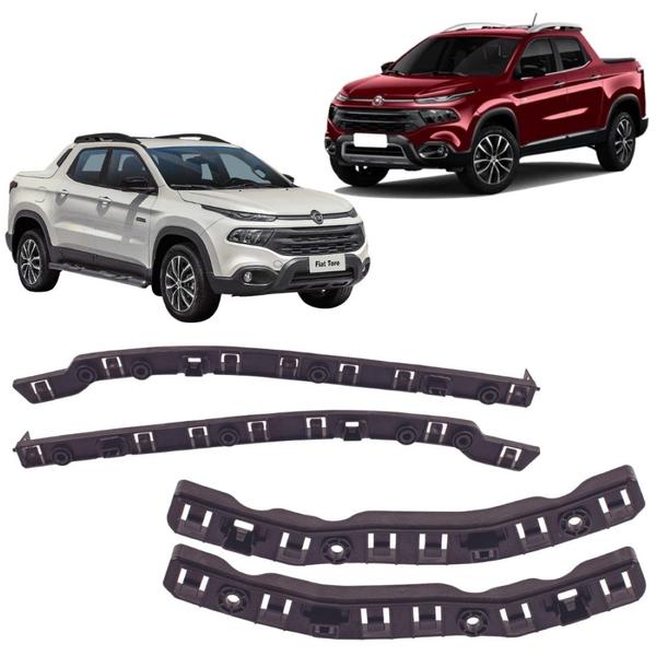 Imagem de Kit Guia Parachoque Fiat Toro 2016 A 2021 Dianteiro Traseiro