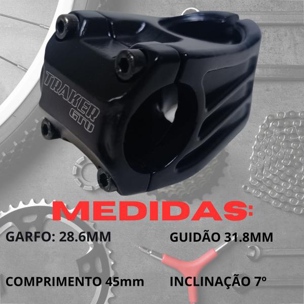 Imagem de kit Guidão Curvo Mesa Compativel Com Freerid Giios Hupi Naja Viking