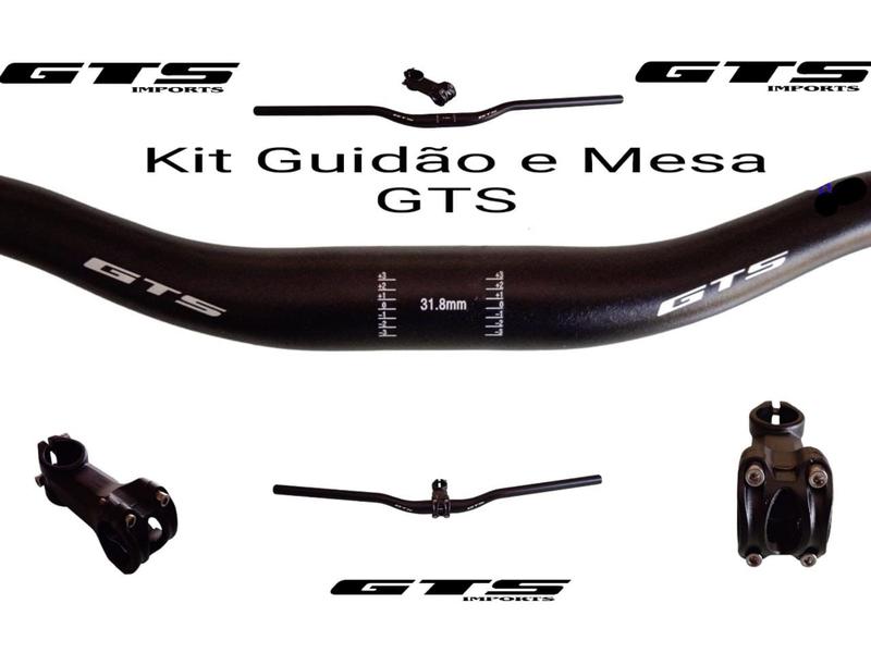 Imagem de Kit Guidão GTS Bike 720mm E Mesa 80mm Alumínio 31.8mm