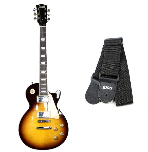 Imagem de Kit guitarra les paul  land cherry dark correia