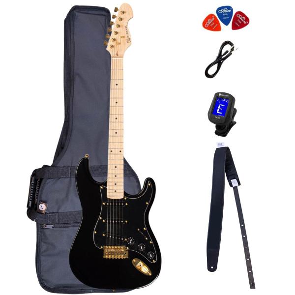 Imagem de Kit Guitarra Michael Stratocaster GMS425 ABK All Black