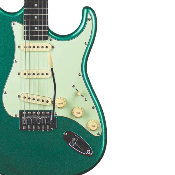 Imagem de Kit Guitarra Stratocaster Tagima TG-500 Surf Green Com Capa