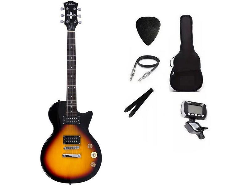 Kit Guitarra Strinberg Les Paul LPS200 Sunburst Imagem de Kit Guitarra Strinberg Les Paul LPS200 Sunburst