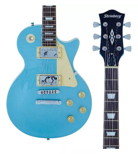 Imagem de Kit Guitarra Strinberg Les Paul LPS230 MB Azul + Amplificador + Acessórios