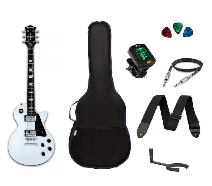 Imagem de Kit Guitarra Strinberg Les Paul LPS230 WH Branca + Acessórios