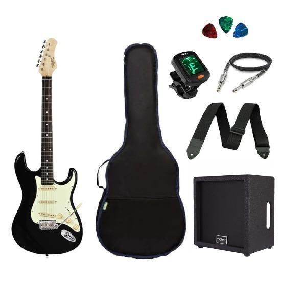 Imagem de Kit Guitarra Tagima Stratocaster T635 Preta Caixa Amplificada