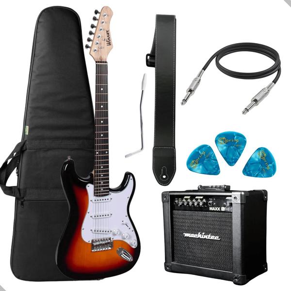 Imagem de Kit Guitarra Winner Wgs Sunburst + Ampli E Acessórios