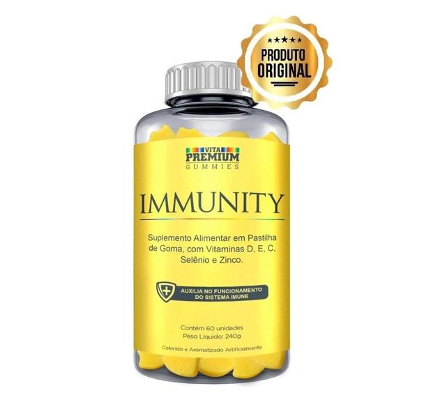 Imagem de Kit Gummies Immunity Abacaxi Com 2 Potes De 60 Gomas Cada