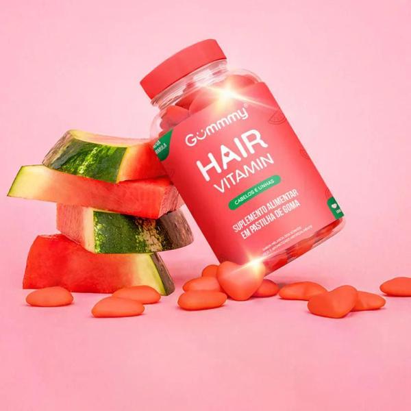 Imagem de Kit Gummy Hair Vitamin Melancia Com 6Un De 60 Pastilhas Cada