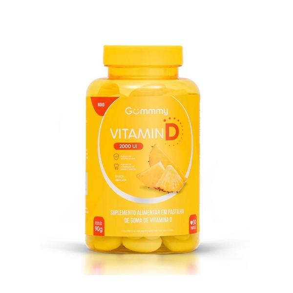 Imagem de Kit Gummy Vitamina D 2000UI Sabor Abacaxi Com 3 Potes