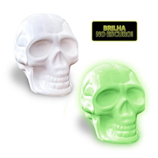 Imagem de Kit halloween mini cranio neon com 6 brasilflex