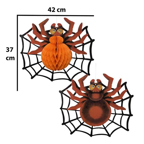 Imagem de Kit Halloween Painel Aranha,Horripilante,Esqueleto e Abóbora