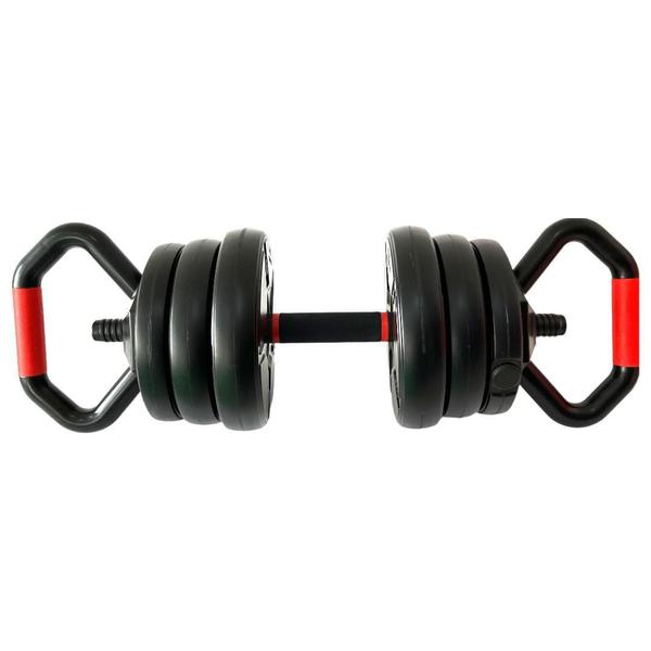 Imagem de Kit Halteres Musculação Kettlebell 6 Em 1 Peso 20Kg Academia