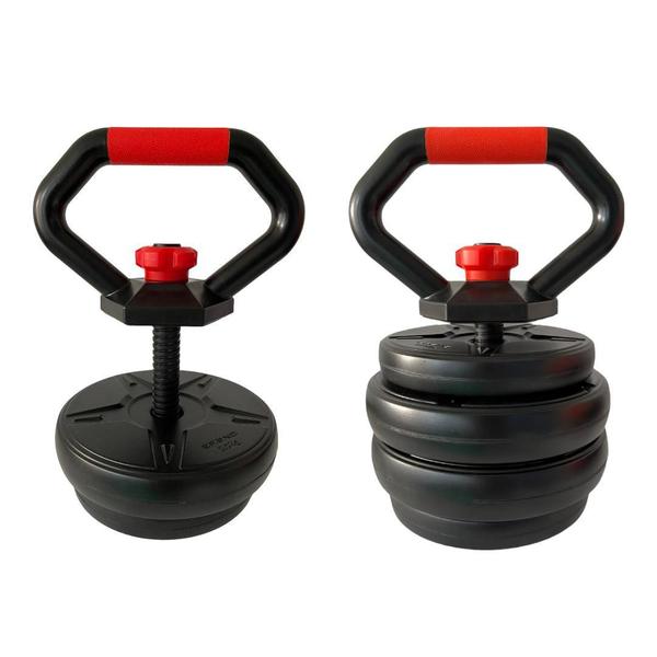 Imagem de Kit Halteres Musculação Kettlebell 6 Em 1 Peso 20Kg Academia