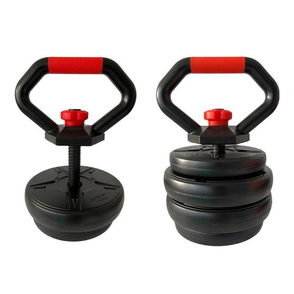 Imagem de Kit Halteres Musculação Kettlebell 6 Em 1 Peso 30Kg Odin Fit