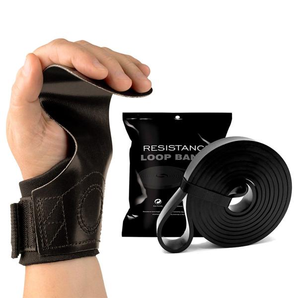 Imagem de Kit Hand Grip CF Skyhill Cross e Super Band Preto Médio 26kg