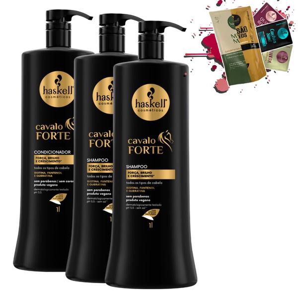 Imagem de Kit Haskell Cavalo Forte 2 Shampoo 1l + 1 Condicionador 1l