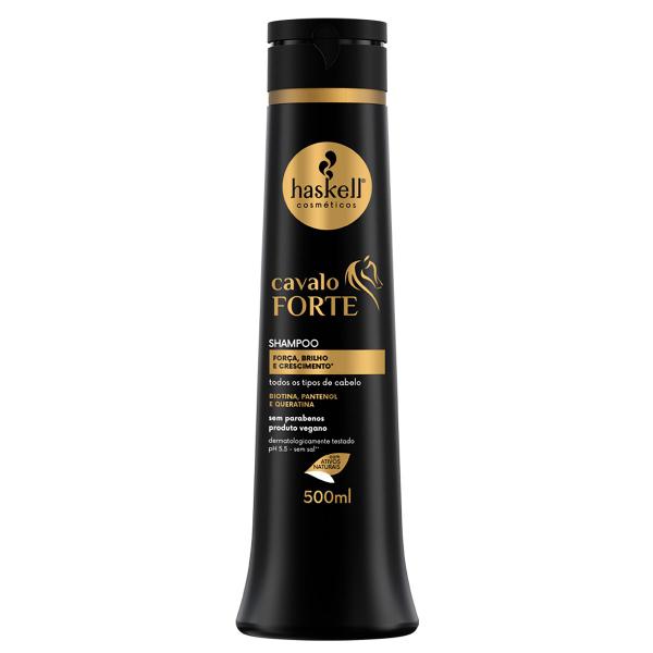Kit Haskell Cavalo Forte Shampoo 500ml Condicionador 300ml Imagem de Kit Haskell Cavalo Forte Shampoo 500ml Condicionador 300ml