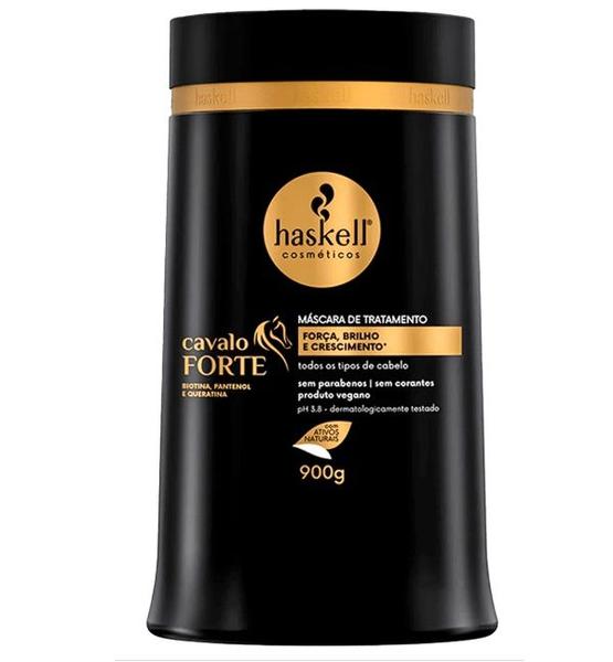 Imagem de Kit Haskell Cavalo Forte Shampoo Condicionador 1kg Máscara 900g Completo 6 Itens