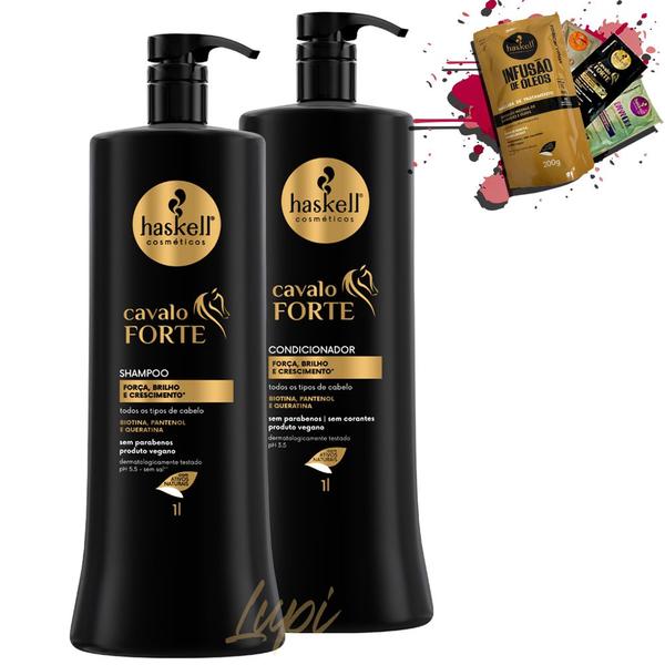 Imagem de Kit Haskell Cavalo Forte Shampoo E Condicionador 1l